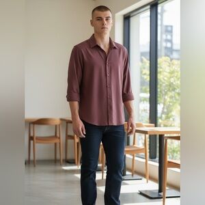 Bill Blass, Men's Shirt, Dusky Purple, sz 15.5, Long Sleeve, All Occasion